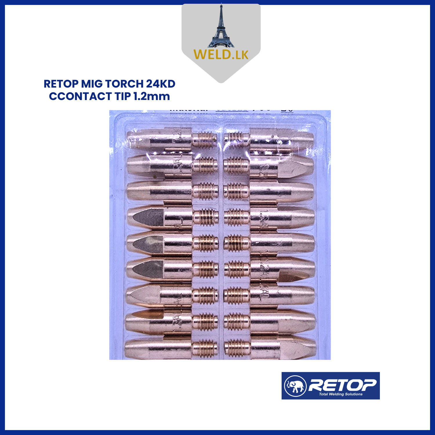 RETOP MIG TORCH 24KD CONTACT TIP 1.2mm