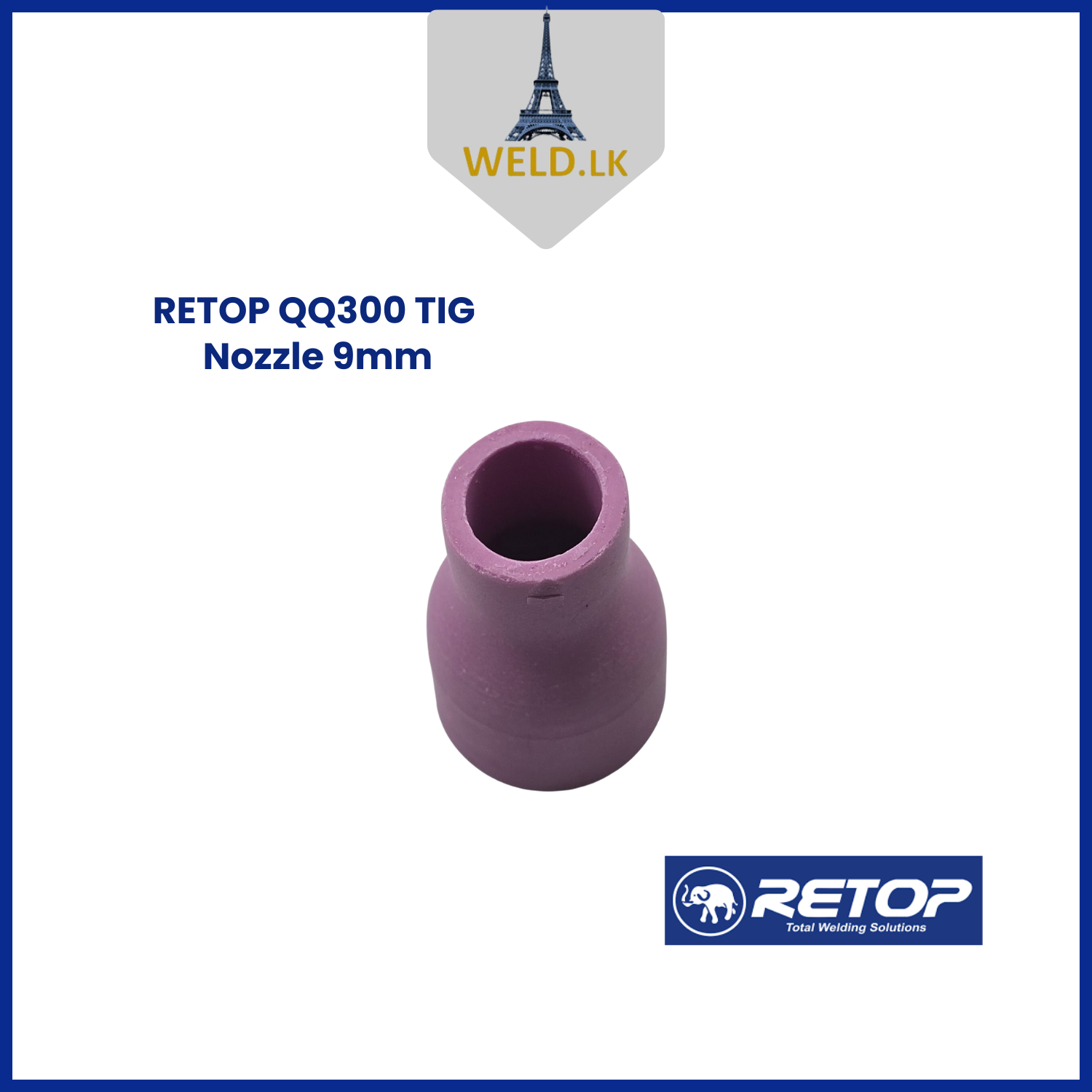 RETOP QQ300 TIG NOZZLE 9mm