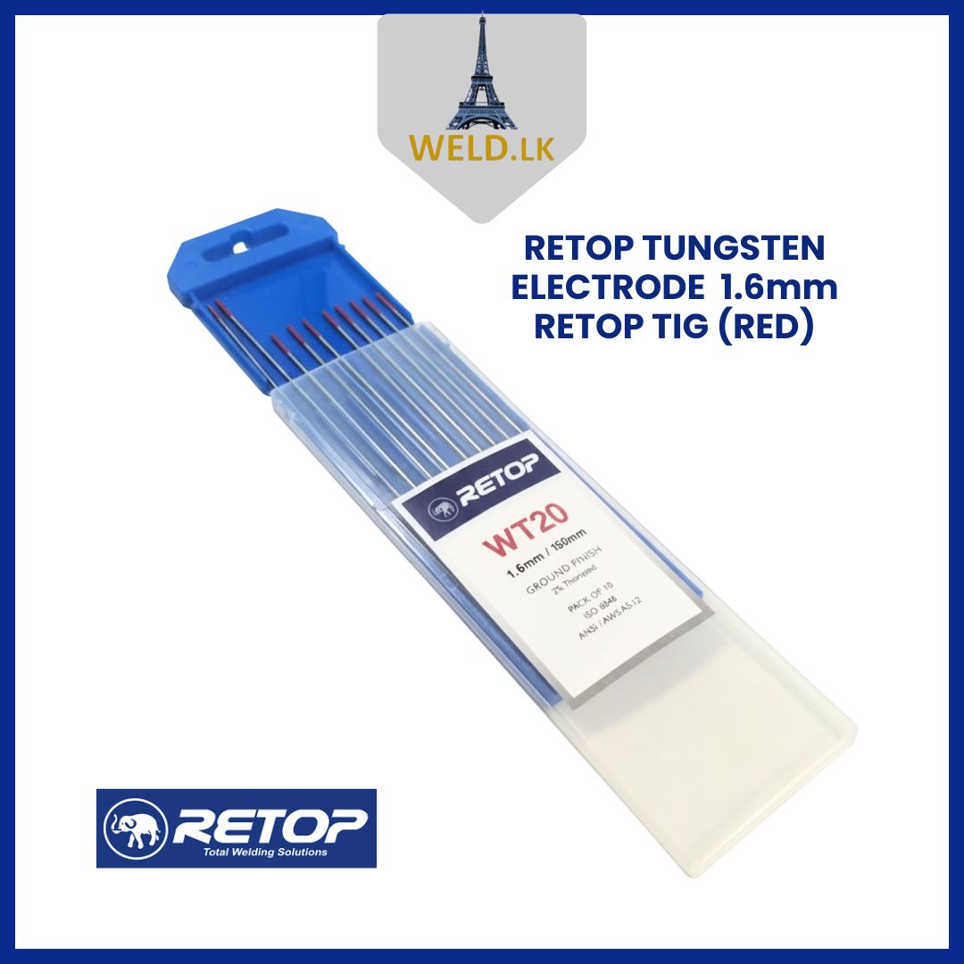 RETOP TUNGSTEN ELECTRODE 1.6mm TIG Welding (RED)