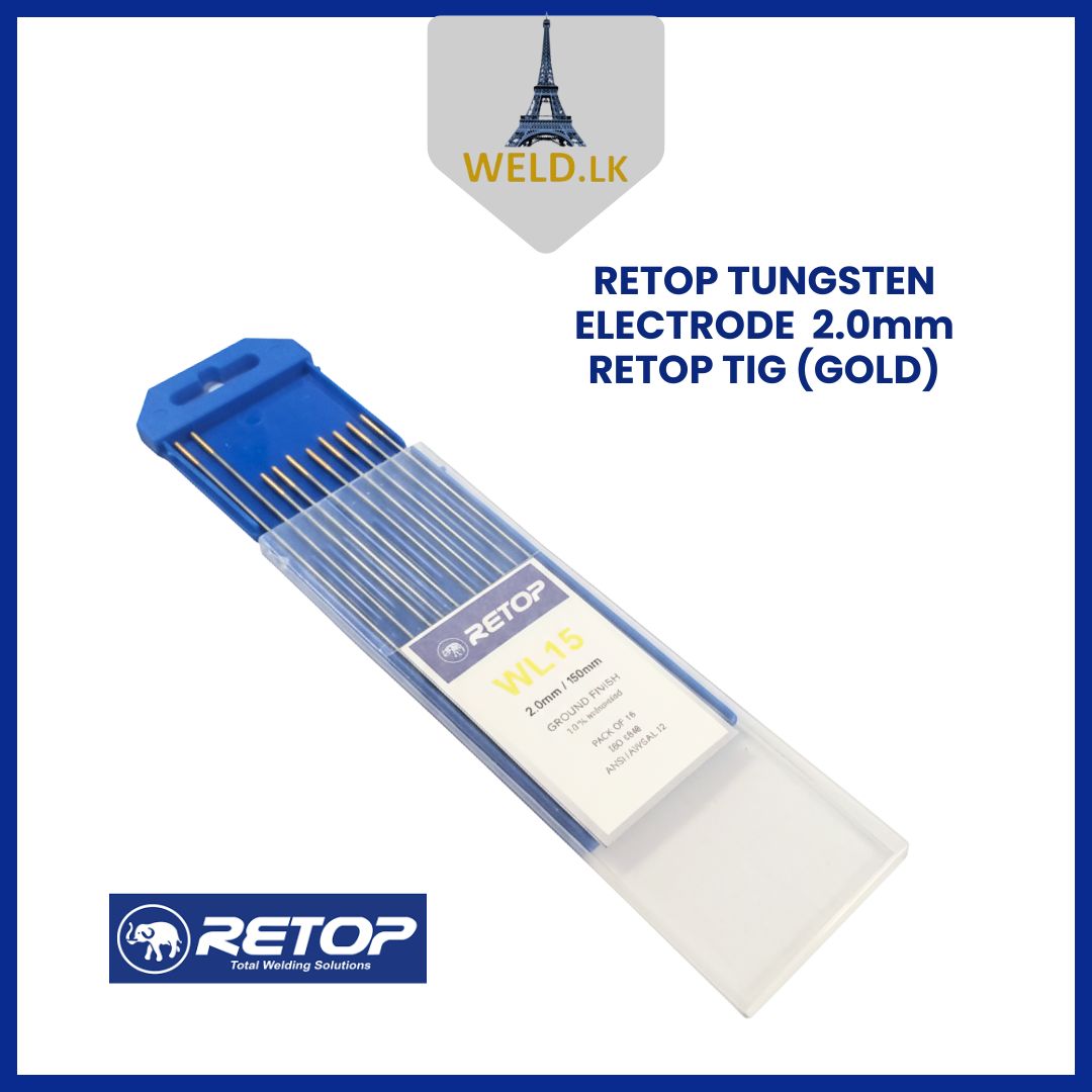 RETOP TUNGSTEN ELECTRODE 2.0mm TIG Welding  (GOLD)