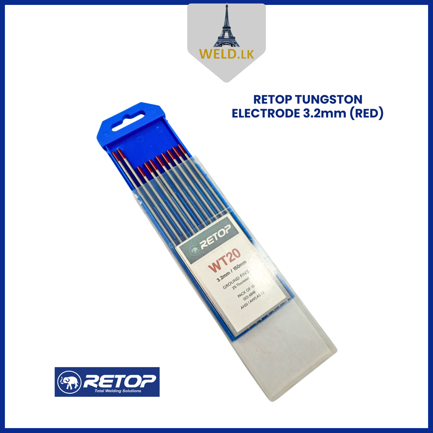 RETOP TUNGSTON ELECTRODE 3.2mm (RED)