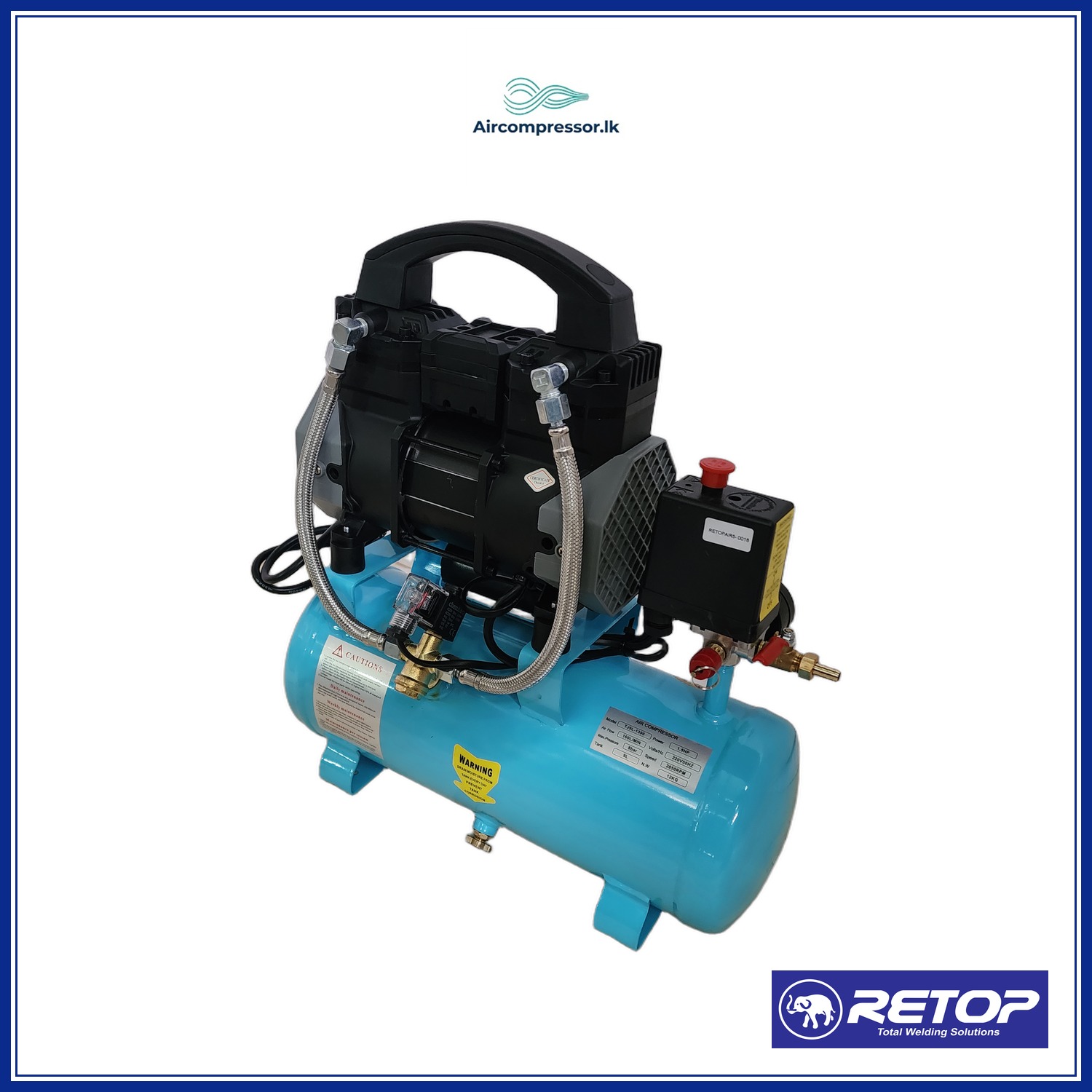 RETOP AIR COMPRESSOR 9L OIL-FREE 1.5HP image 5