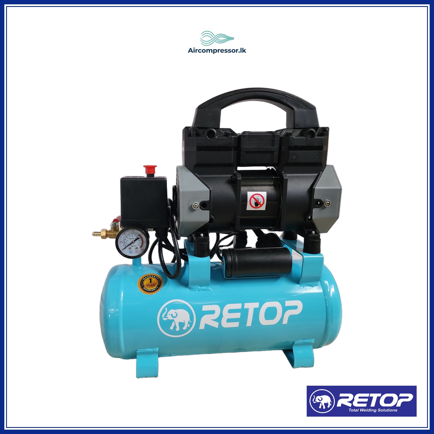RETOP AIR COMPRESSOR 9L OIL-FREE 1.5HP image 3