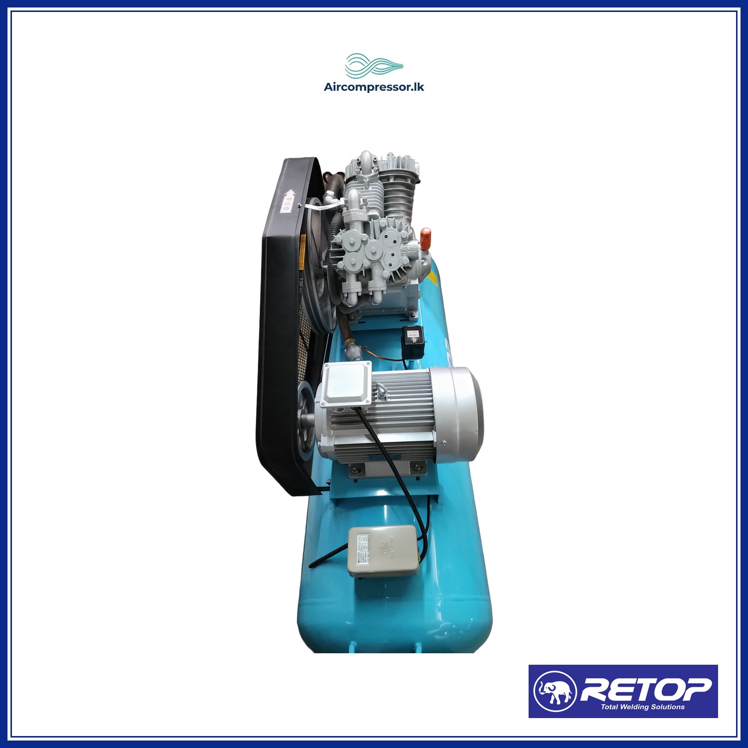 RETOP Air Compressor 500L Belt 10Hp 2 head image 2